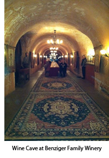 Wine cave at Benziger