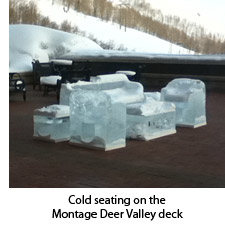 Ice chairs at the Montage