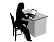 Laptop lady icon img1