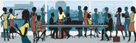 Meetings Market people gathered T2