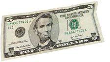 five dollars