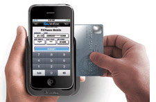 Swipe card on an iphone