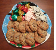 Plate of baked goods