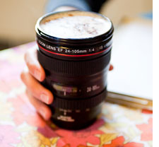 Camera lens mug meetings gifts
