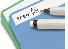 Erasable file folders