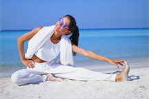 Yoga on the beach