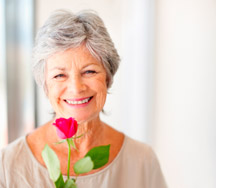 Woman with flower