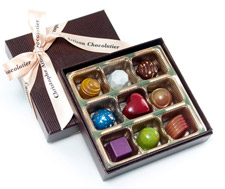 Jewel-colored chocolates