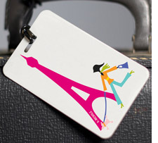 Paris luggage tag