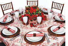Etoile print tablecloths