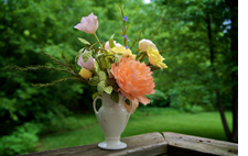 faux flower centerpiece