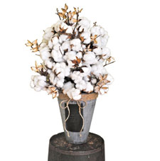 Cotton ball floral centerpiece