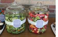 Jars of salad