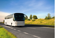 Bus on the road