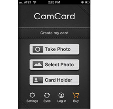 CamCard screen shot