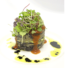 Eggplant and quinoa pave