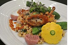 Roast chicken and couscous from Affinia