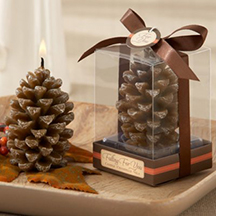 Pine cone candles