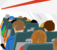 Airline passenger illustration