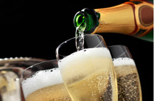 Champagne in glasses