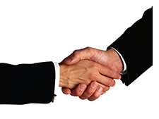 Shaking hands